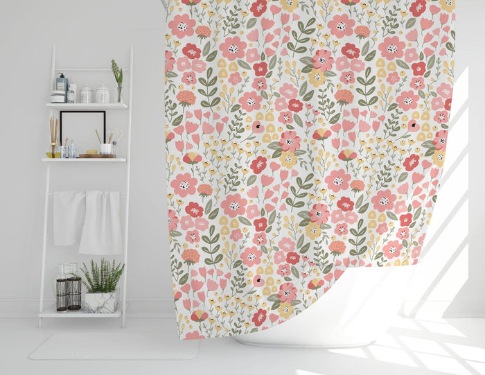 Shower Curtain Boho Floral, Boho Bathroom Decor & Accessories | Pippa + June
