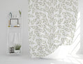 Shower Curtain Boho, Boho Bathroom Decor & Accessories Sage Foliage, Made in the USA | Pippa + June