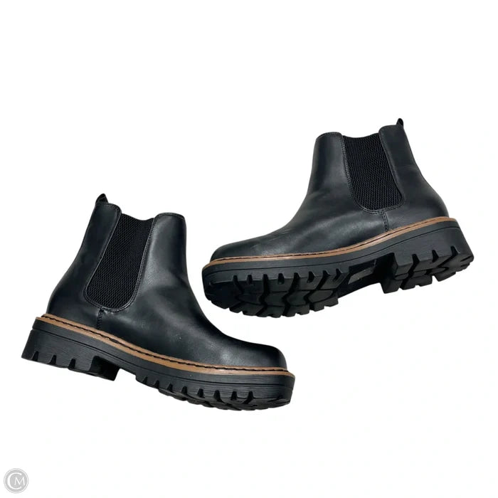 Boots Ankle Flats By Soda In Black, Size: 7