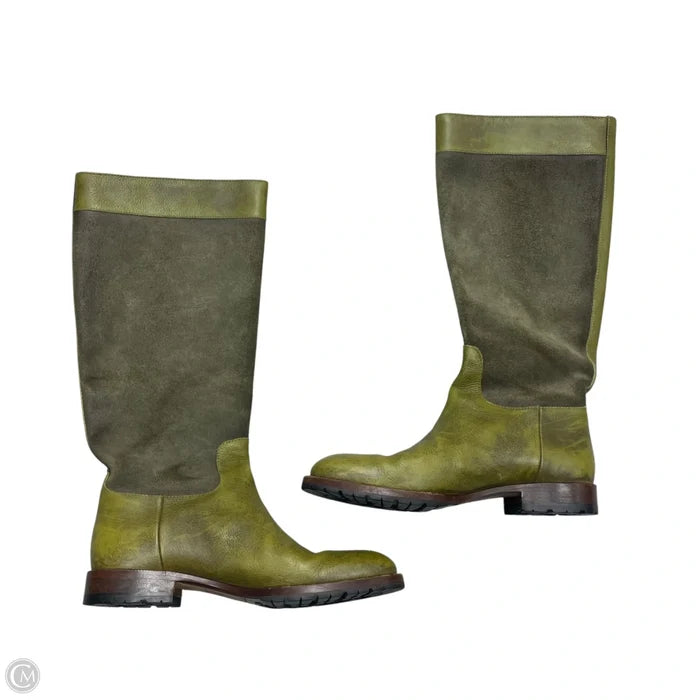 Boots Mid-calf Flats By Vibram In Green, Size: 8