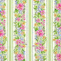Boston International - Paper Cocktail Napkins Floral Garden Stripe Rosanne Beck