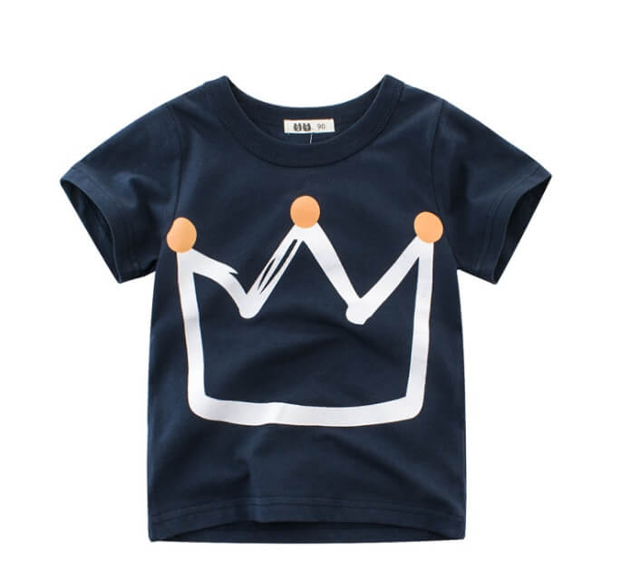 Boys Summer Cotton Short Sleeve T-Shirt | Korean Style Cotton T-Shirt
