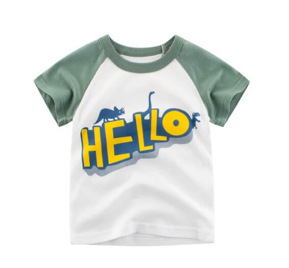 Boys Summer Cotton Short Sleeve T-Shirt | Korean Style Cotton T-Shirt