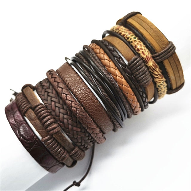 Bracelets 10pcs/set Black Wrap Woven Handmade  Men or Women  ID  A112 - 1105 - foxberryparkproducts