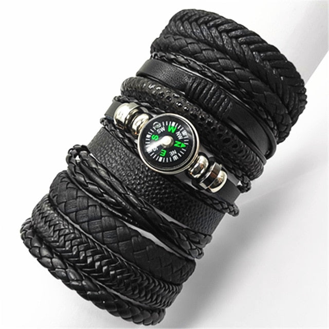 Bracelets 10pcs/set Black Wrap Woven Handmade  Men or Women  ID  A112 - 1105 - foxberryparkproducts