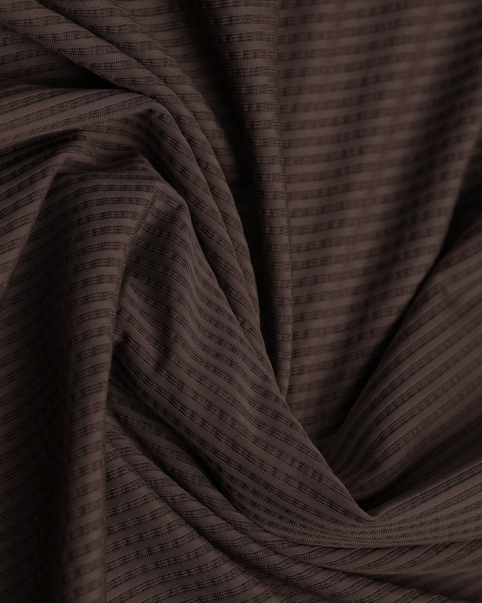 Brown Half Sleeve TechPro Stripe Shirt - Civil