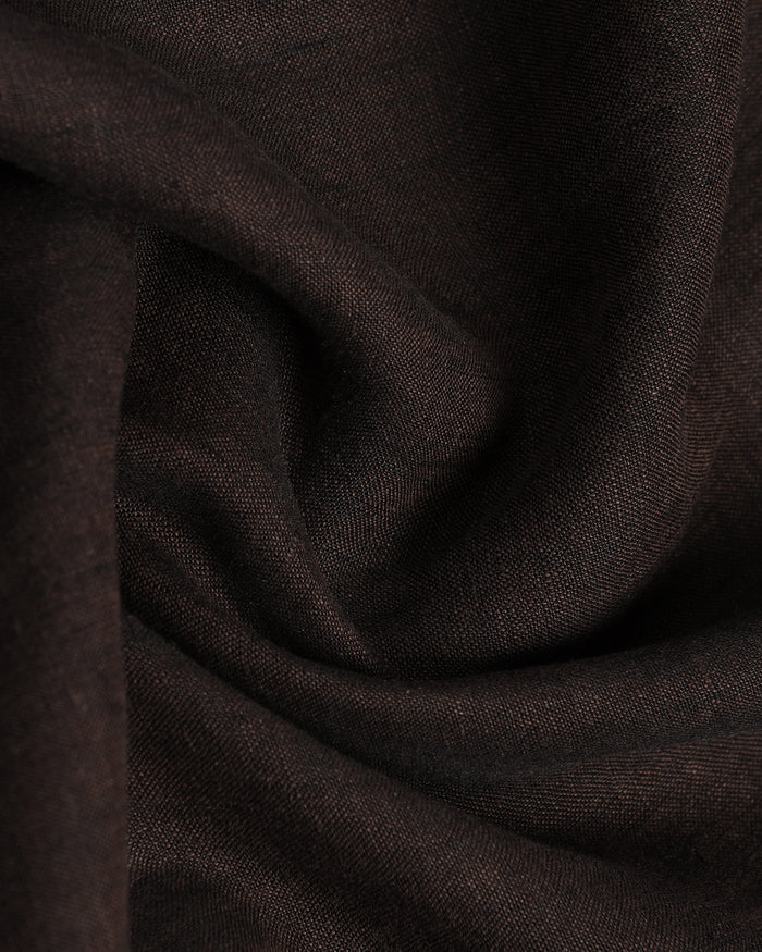 Brown Linen Solid Shirt - Bayek