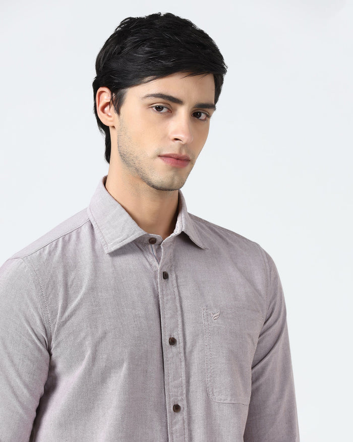 Brown Solid Shirt - Laos