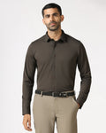 Brown Techpro Stripe Shirt - Keish