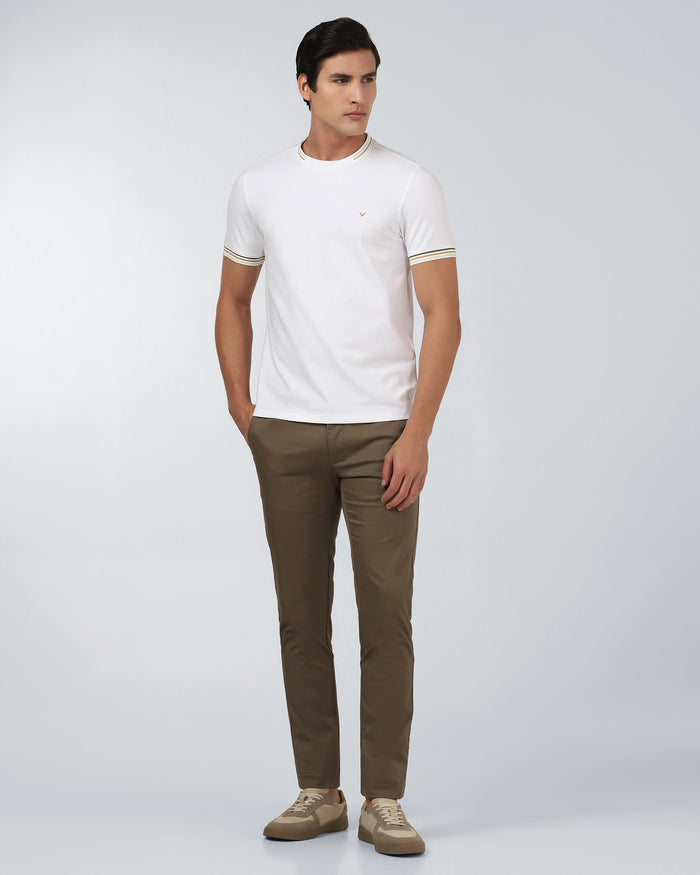 Brown Textured Khakis - Aspen