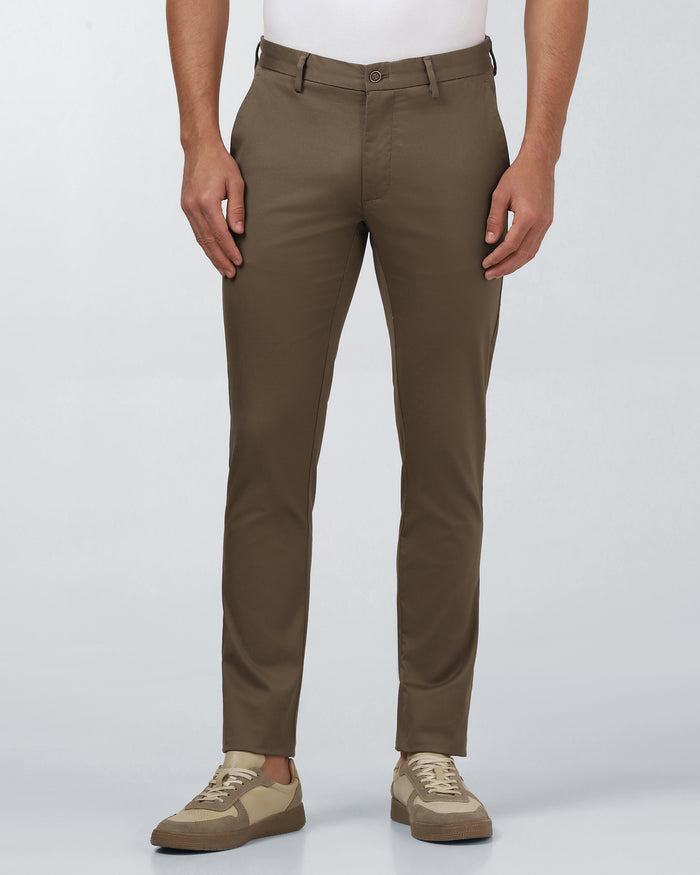 Brown Textured Khakis - Aspen
