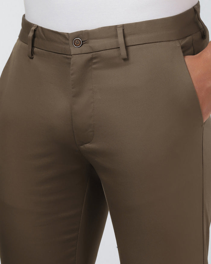 Brown Textured Khakis - Aspen