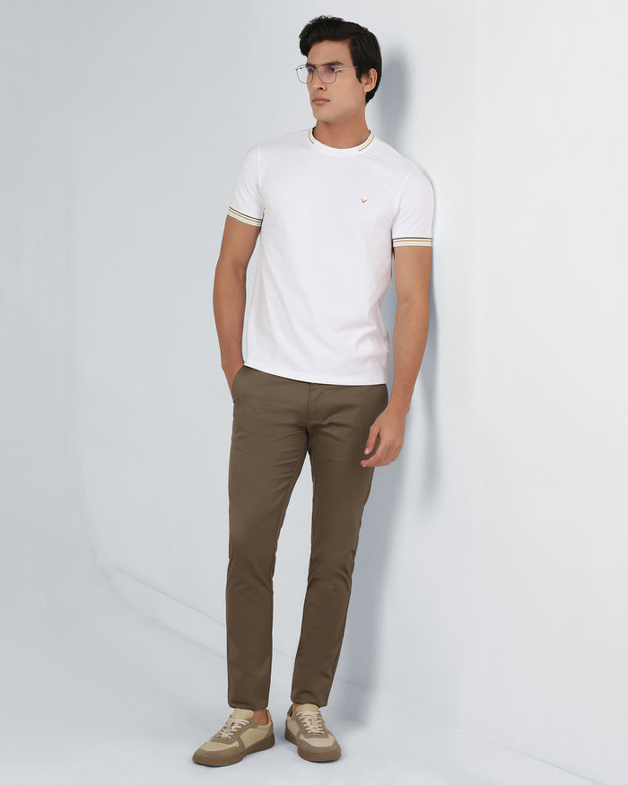 Brown Textured Khakis - Aspen