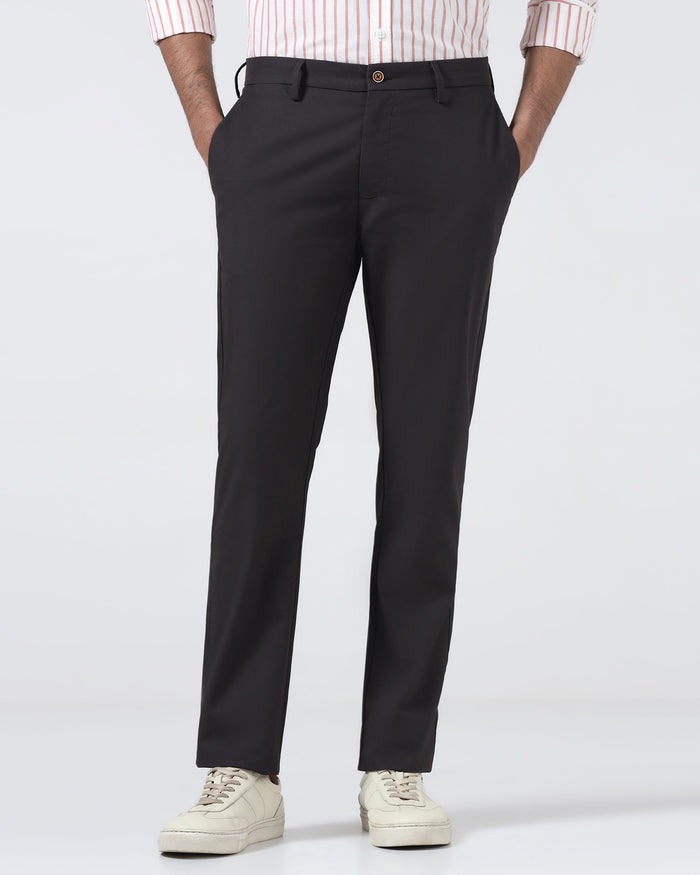 Brown Textured Khakis - Oak