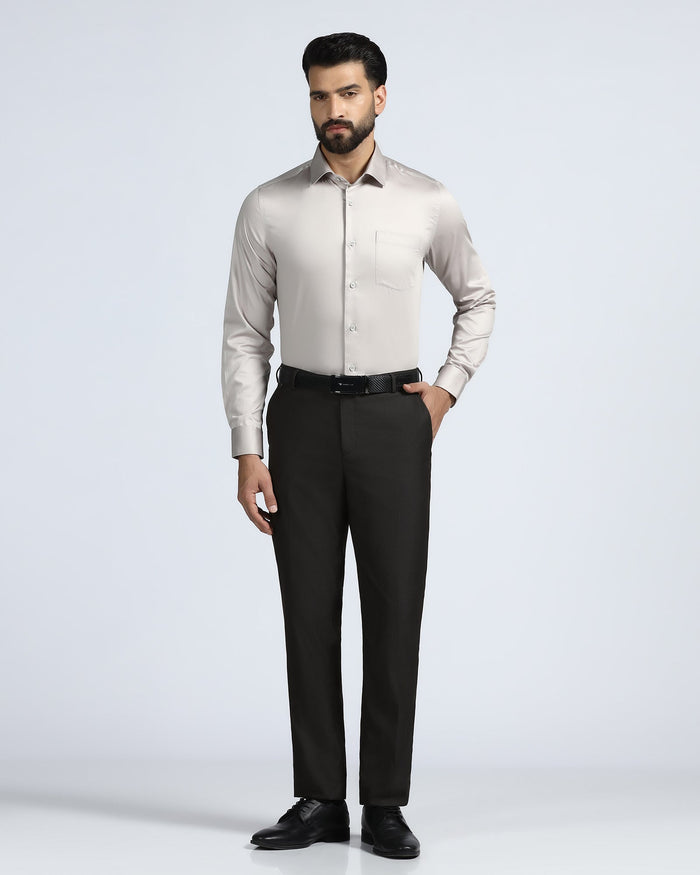 Brown Textured Trouser - Alan
