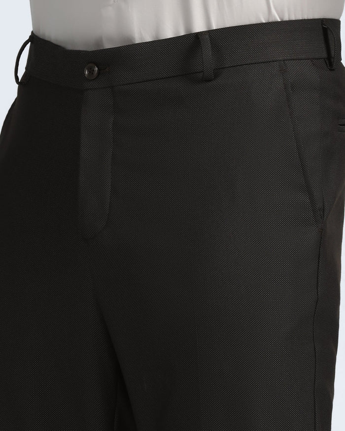 Brown Textured Trouser - Alan