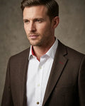 Brown Twill Design Blazer