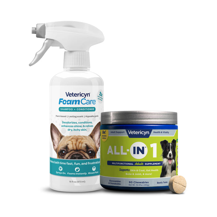 Bundle: FoamCare Pet Shampoo Plus ALL-IN 1 Multifunctional Dog Supplement