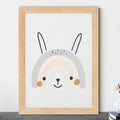 Neutral Nursery Wall Art Print Bunny, Kids Wall Decor Art| Pippa +June