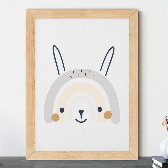 Neutral Nursery Wall Art Print Bunny, Kids Wall Decor Art| Pippa +June