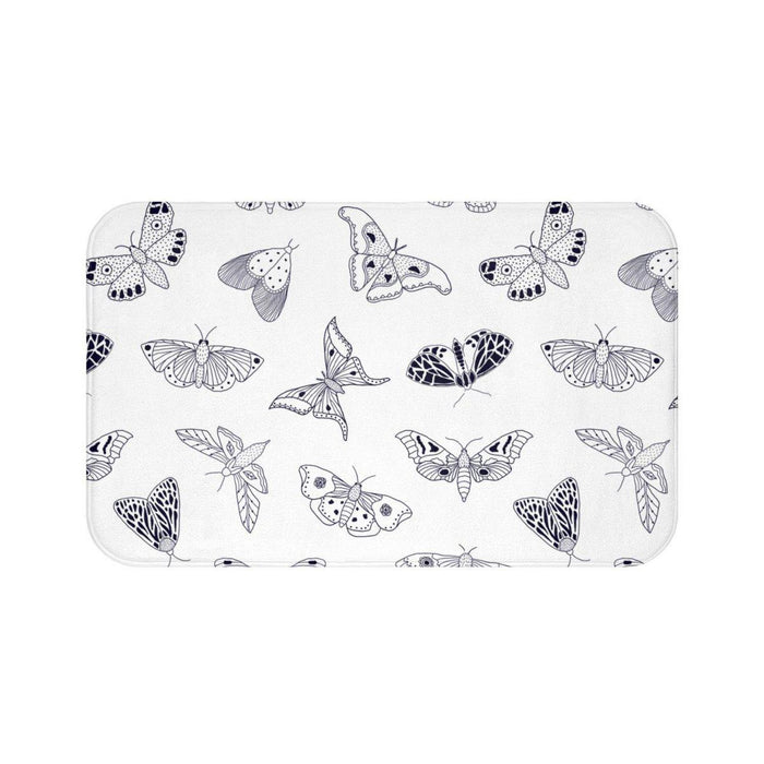 Modern Butterflies Bath Mat, Contemporary Shower Mats, Modern Bath Rugs, Bathroom Bath Mat, Modern Bathroom Decor, Minimalist Bath
