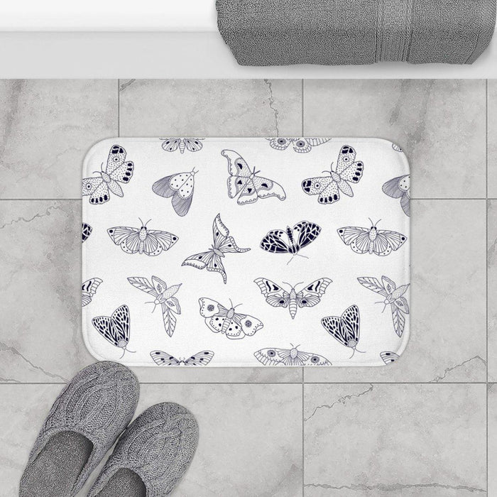Modern Butterflies Bath Mat, Contemporary Shower Mats, Modern Bath Rugs, Bathroom Bath Mat, Modern Bathroom Decor, Minimalist Bath