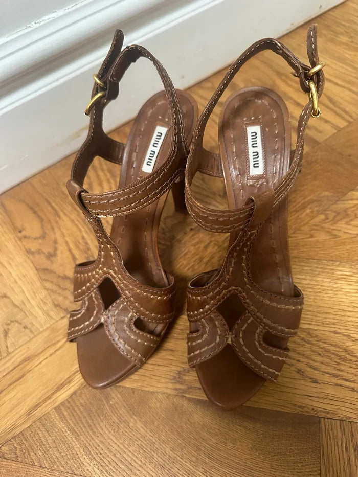 Miu Miu Calzature Donna Nappa Washed 8-skinnklackar