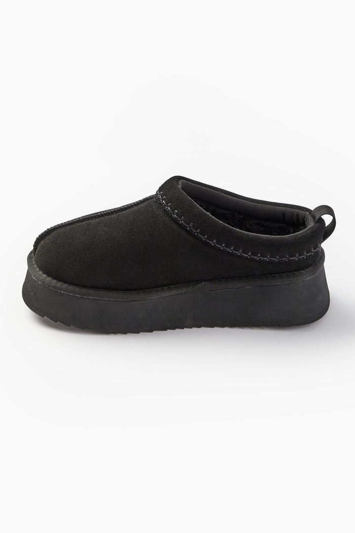 Canon Beck Genuine Suede Mules - Black