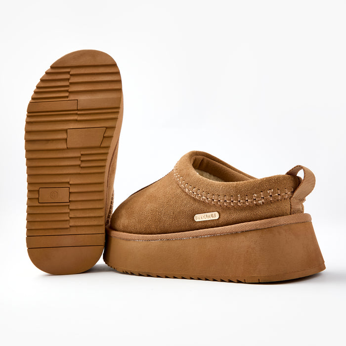 Canon Beck Genuine Suede Mules - Chestnut