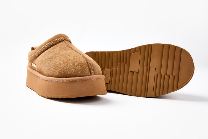 Canon Beck Genuine Suede Mules - Chestnut