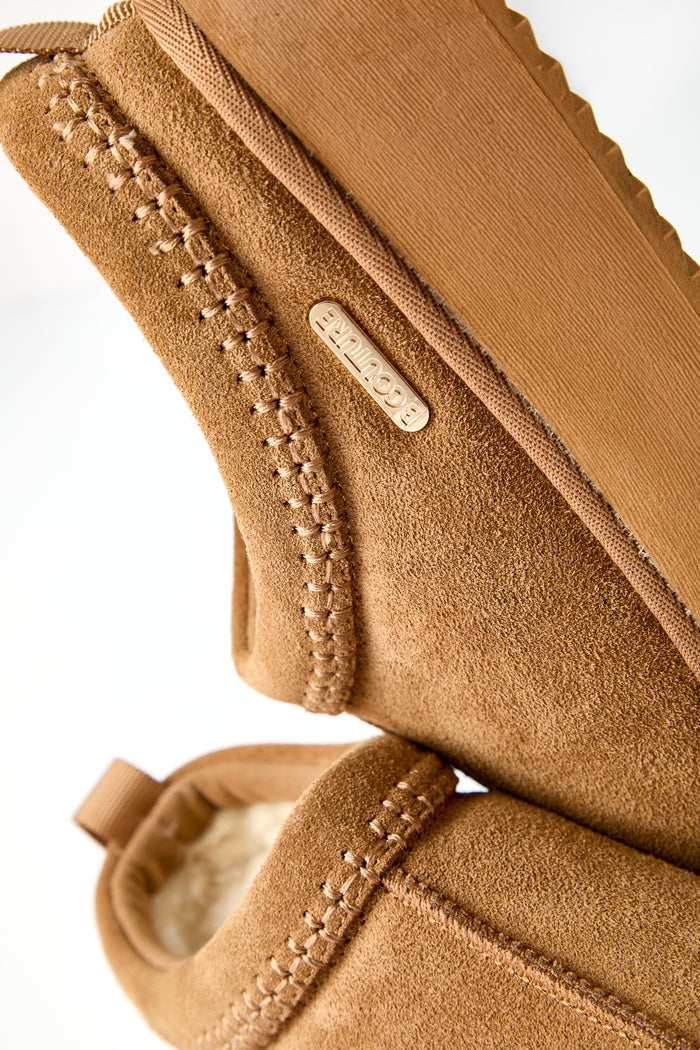 Canon Beck Genuine Suede Mules - Chestnut