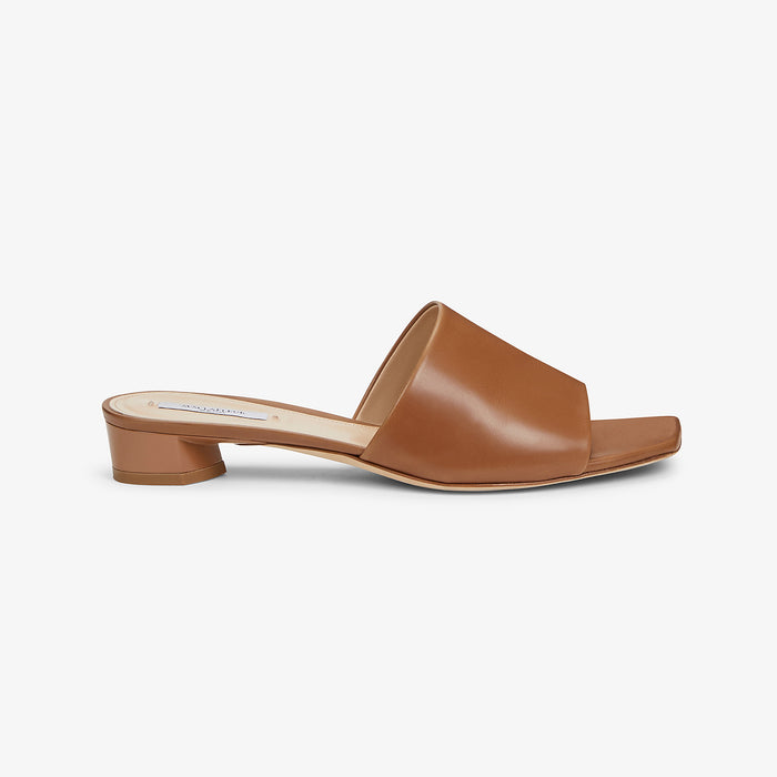 Packshot image of the Carter Slide - Kidskin in Cognac