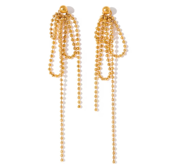 Cascading Ball Chain Earrings