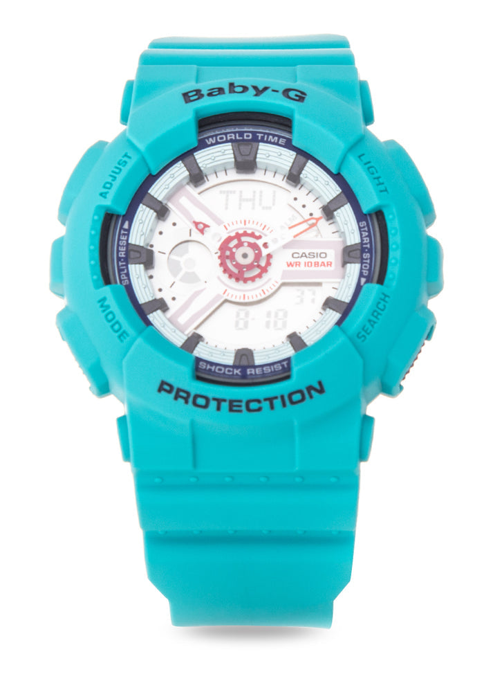 Casio Baby-g BA-110SN-3A Digital Analog Rubber Strap Watch For Women-Watch Portal Philippines