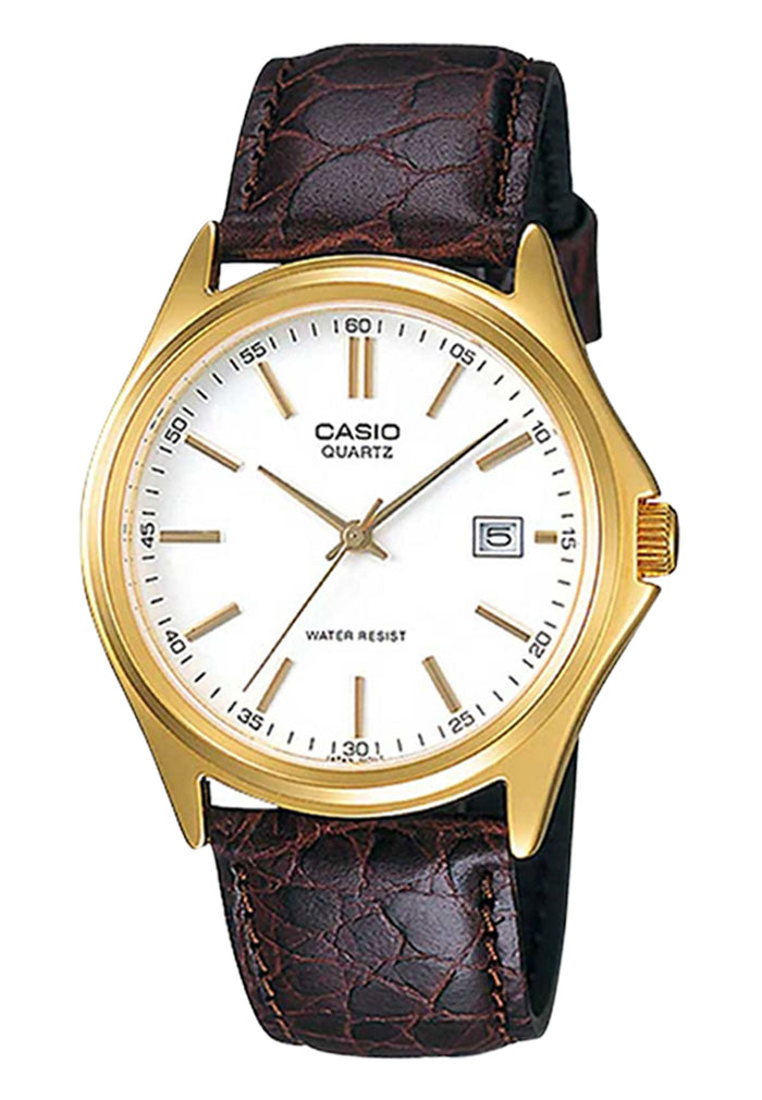 Casio Couple Watch COUPLE-1183Q-7ADF Analog Leather Strap Watch-Watch Portal Philippines