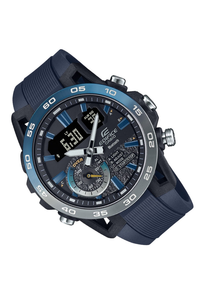 Casio Edifice ECB-40NP-1A Digital Analog Rubber Strap Watch For Men-Watch Portal Philippines