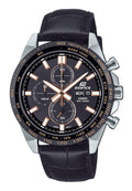 Casio Edifice EFR-574BL-1AVUDF Leather Strap Analog Watch for Men-Watch Portal Philippines
