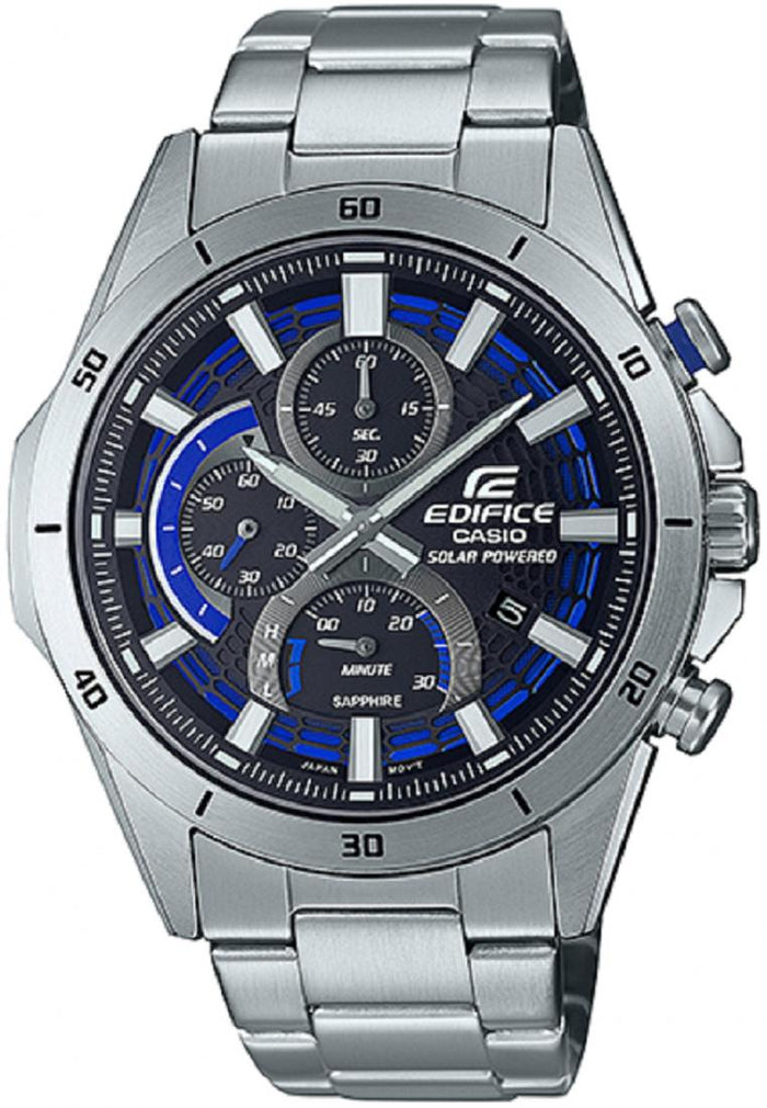 Casio Edifice EFS-S610D-1A Solar Chronograph Stainless Steel Strap Watch For Men-Watch Portal Philippines
