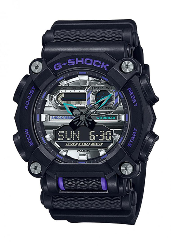 Casio G-shock GA-900AS-1ADR Digital Analog Rubber Strap Watch For Men-Watch Portal Philippines