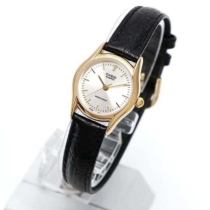 Casio LTP-1094Q-7ARDF Black Leather Strap Watch for Women-Watch Portal Philippines