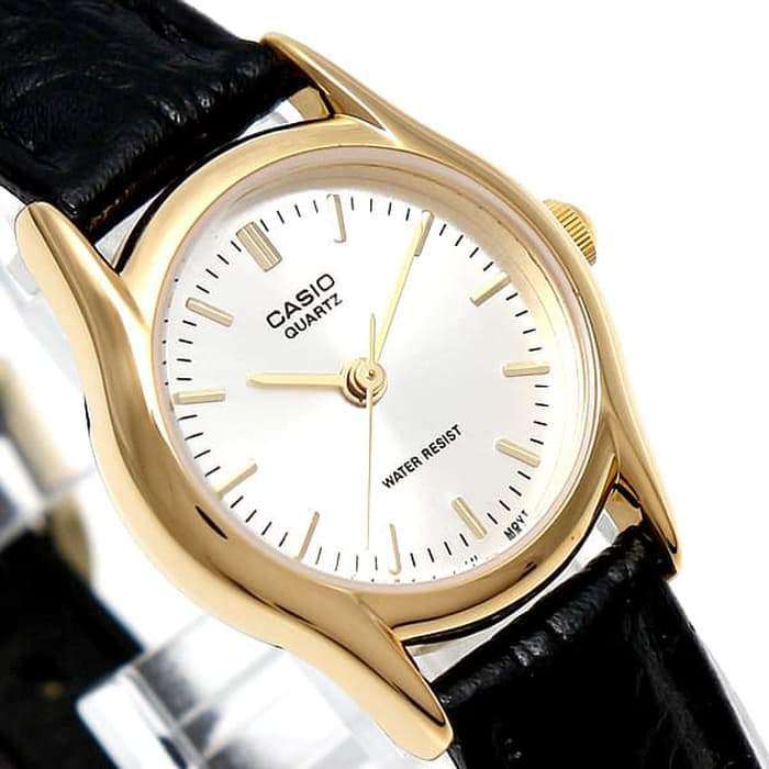 Casio LTP-1094Q-7ARDF Black Leather Strap Watch for Women-Watch Portal Philippines