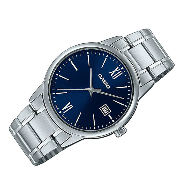 Casio MTP-V002D-2B3 Silver Stainless Strap watch for Men-Watch Portal Philippines