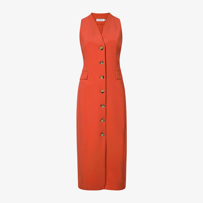 Packshot image of the Cassandra Dress in Blood Orange