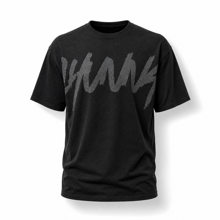 1HUNNA Casual Knit T-shirt in zwart – voorkant