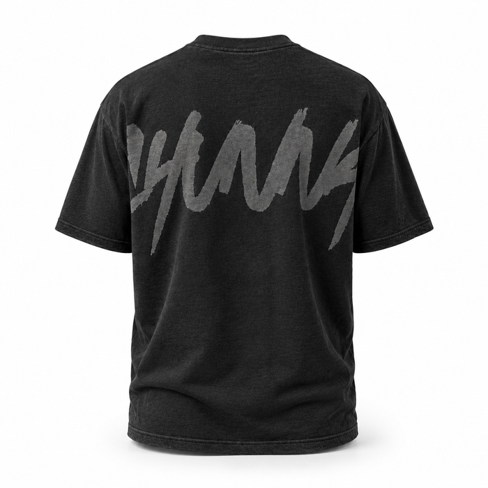 1HUNNA Casual Knit T-shirt in zwart – achterkant
