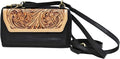 Challenger Black/ Tooled Leather Corssbody