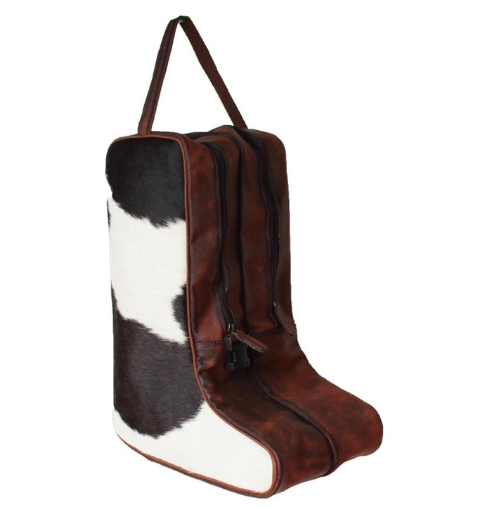 Challenger Cowhide/Distressed Leather Travel Carry Boot Bag
