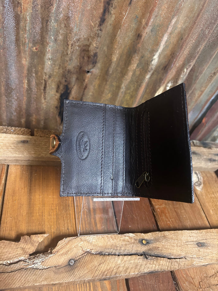Challenger Money Card Holder with Tooled Leather