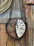 Challenger Western Tooled Cowhide Canteen Leather Purse
