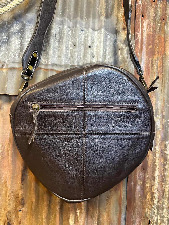 Challenger Western Tooled Cowhide Canteen Leather Purse